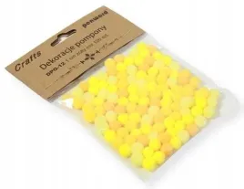 dekoracje-penword-pompony-1cm-mix-zolty-120szt