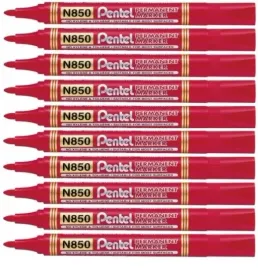 marker-permanentny-czerwony-pentel-10-szt-n850