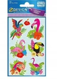 naklejka-avery-zwerckform-ptaki-tropikalne-2-arkusze