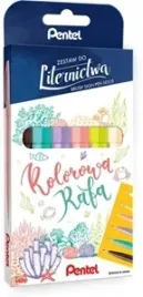 pisaki-kaligrafia-i-liternictwo-brush-sign-pen-pentel-kolorowa-rafa-6-kol
