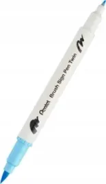 pisak-do-kaligrafii-brush-pentel-dwustronny-jasny-blekit