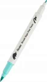 pisak-do-kaligrafii-brush-pentel-dwustronny-szmaragdowy
