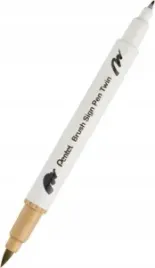 pisak-do-kaligrafii-brush-pentel-dwustronny-bezowy