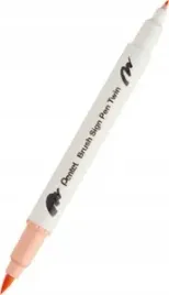 pisak-do-kaligrafii-brush-pentel-dwustronny-jasno-pomaranczowy