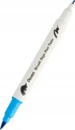 pisak-do-kaligrafii-brush-pentel-dwustronny-blekitny