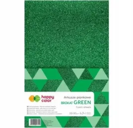 arkusze-piankowe-happy-color-brokat-zielone-5-ark