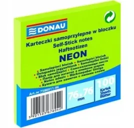 karteczki-samoprzylepne-donau-76-x-76-mm-zielony