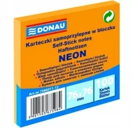 karteczki-samoprzylepne-donau-76-x-76-mm-pomarancz