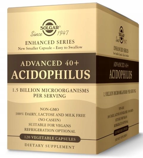 Фото - Вітаміни й мінерали SOLGAR ADVANCED 40+ ACIDOPHILUS 120k PROBIOTYK 