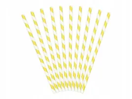 rurki-papierowe-jednorazowe-slomki-w-zolte-paski