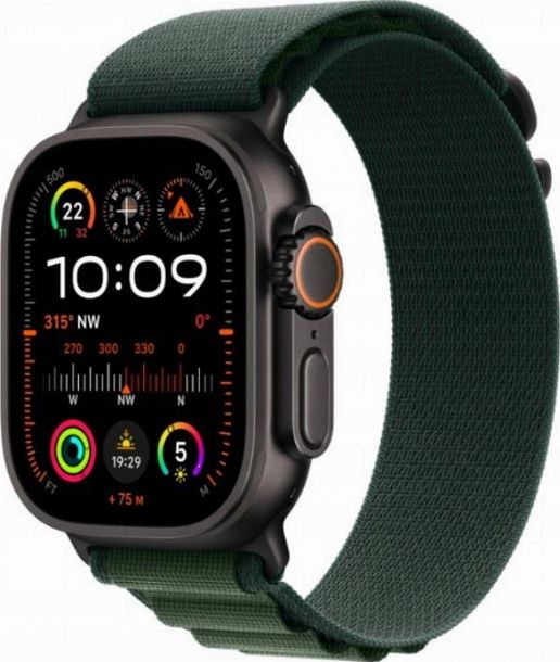 Apple Watch Ultra 2 GPS + Cellular 49mm Black Titanium Dark Green Alpine S