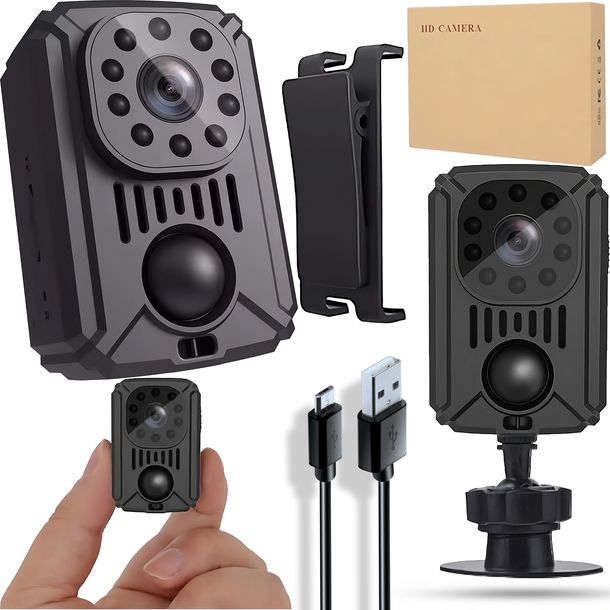 ﻿MINI KAMERA DETEKCJA RUCHU UKRYTA MAŁA SZPIEGOWSKA FULL HD + UCHWYT STATYW