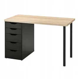 ikea-lagkapten-alex-biurko-120x60-cm-dab-bejcowany-na-bialo-czarnybraz