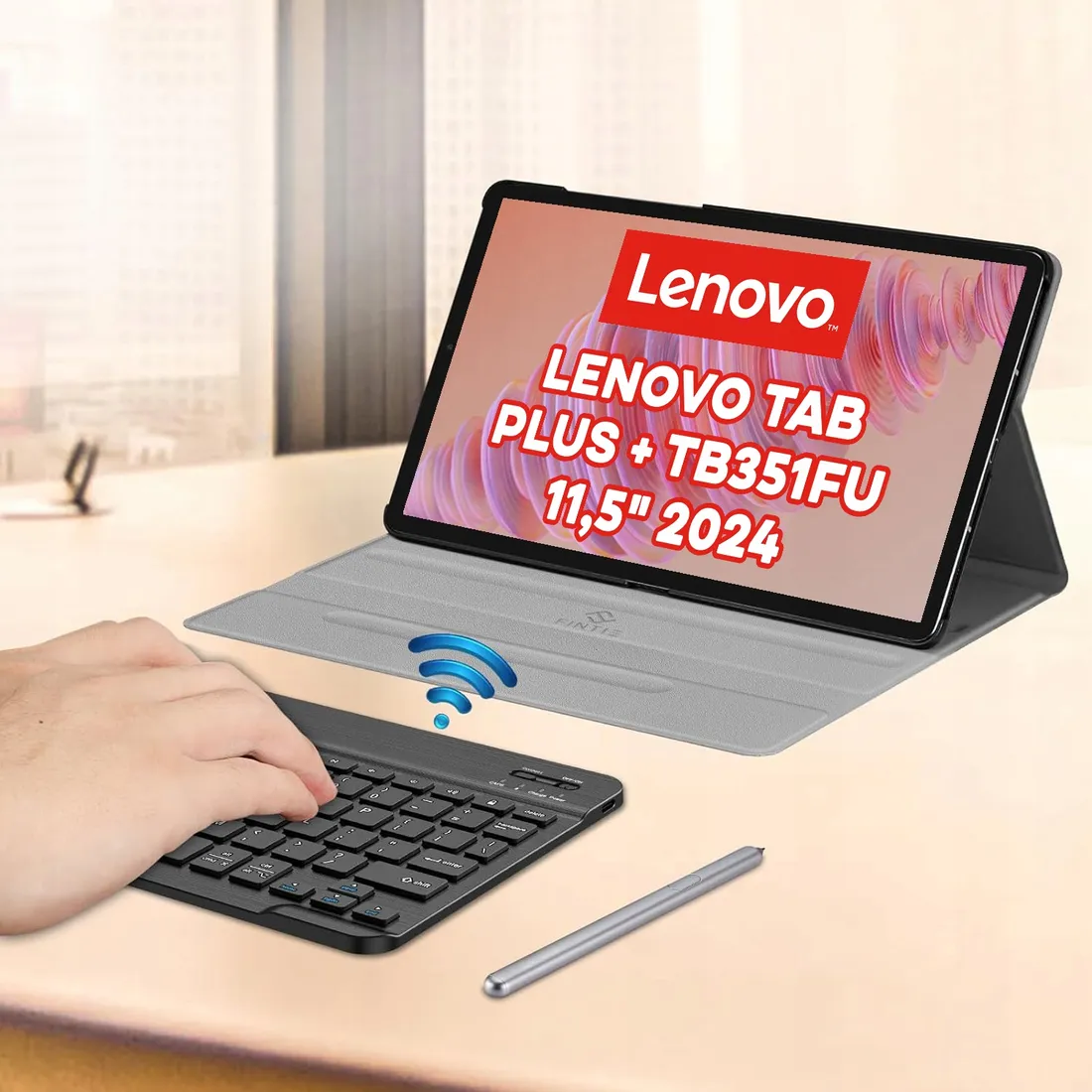 Tastatur-Hülle Für Lenovo Tab Plus 11,5" 2024 – Mit Touchpad, Magnetisch Abnehmbar, QWERTZ