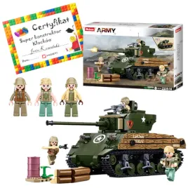 klocki-sluban-wwii-czolg-wojenny-sherman-m4a1-715-b1110