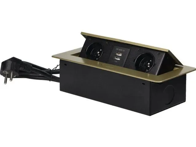 gniazdo-wpuszczane-w-blat-2x250v-2xusb-stan-nowy-uziemienie-z-uziemieniem