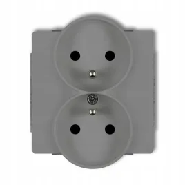 karlik-deco-szary-mat-gniazdo-podwoj-0-27dgpr-2z