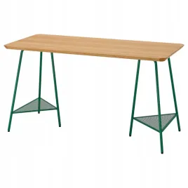 ikea-anfallare-tillslag-biurko-bambus-zielony-140x65-cm