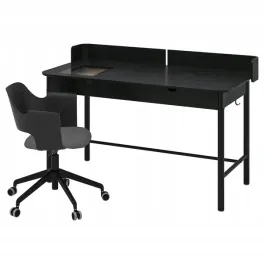 ikea-ridspo-fjallberget-biurko-i-krzeslo-antracyt-okl-jesionowa-bejca