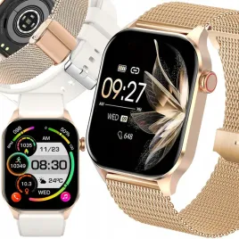 smartwatch-damski-zegarek-pomiar-glukozy-cisnienie-menu-pl-rozmowy-2-paski