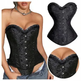 gorset-czarny-wiazany-modelujacy-talie-stringi-wyszczuplajacy-brzuch-m