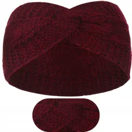 opaska-damska-zimowa-jesienna-pleciona-11cm-polska-marka-majka-bordowa