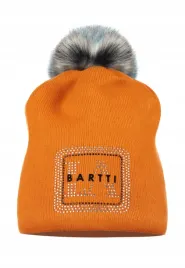 czapka-beanie-z-pomponem-damska-zimowa-pomarancz