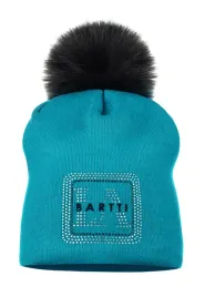 czapka-beanie-z-pomponem-damska-zimowa-turkusowa