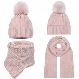 czapka-szalik-komplet-damski-pompon-rozowy-2m-zimowy-cieply-na-zime