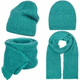 szalik-czapka-beanie-komplet-damski-kobiecy-30percent-moher-morski-zielony