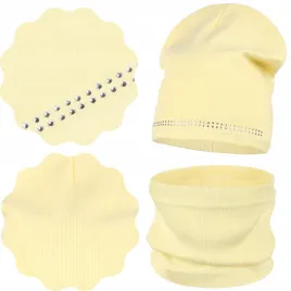 majka-komplet-jesienny-czapka-beanie-komin-40-46-dzety-zolty-waniliowy