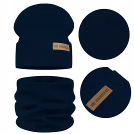 wiosenny-dzieciecy-komplet-czapka-komin-bawelna-podwojny-material-granat