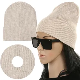 czapka-damska-kobieca-beanie-wywijana-na-jesien-zime-ciepla-bez-bezowy