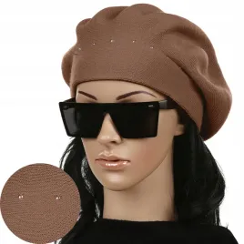 beret-klasyczny-damski-elegancki-zimowy-produkt-polski-majka-brazowy