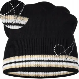 damska-czapka-beanie-jesienna-zimowa-zime-zdobiona-polska-marka-czarna
