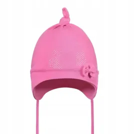 czapka-niemowleca-dziecieca-wiazana-z-kokardka-bawelniana-rozowa-roz-42