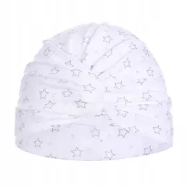 czapka-turban-dziecieca-letnia-wiosenna-biala-w-gwiazdki-roz-38-40
