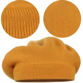 zolty-beret-klasyczny-damski-elegancki-zimowy-produkt-polski-majka