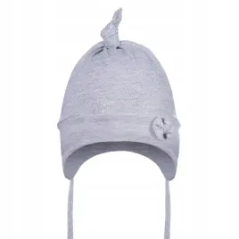 czapka-niemowleca-dziecieca-wiazana-z-kokardka-bawelniana-szara-roz-42