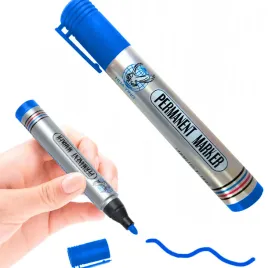 niebieski-marker-permanentny-mazak-wodoodporny