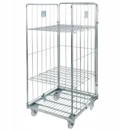 rollkontener-wozek-siatkowy-ocynkowany-500kg-dwie-polki-trzy-sciany