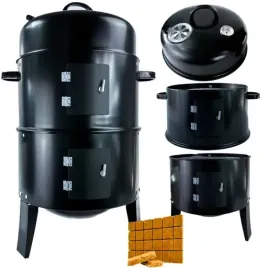 grill-weglowy-ogrodowy-wedzarnia-palenisko-3w1-okragly-przenosny-gratis