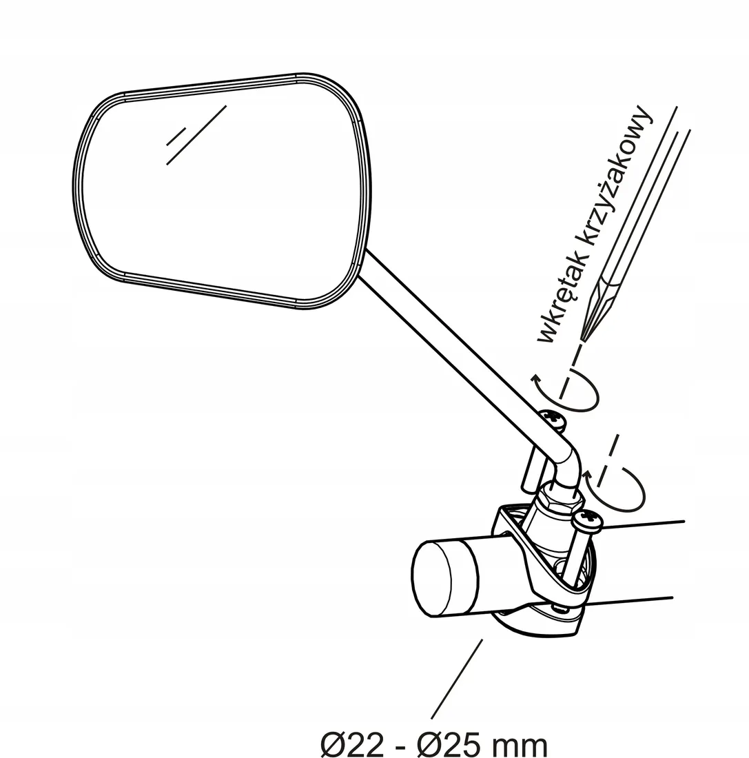 lusterko-dlugie-ramie-ajs-plus-stan-nowy