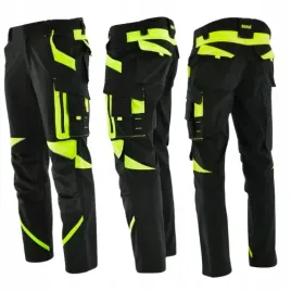 spodnie-robocze-elastyczne-odblaskowe-neon-do-pracy-stretch-spandex-bhp