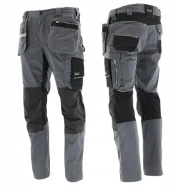 spodnie-monterskie-robocze-meskie-stretch-wytrzymale-bhp-monter-szare