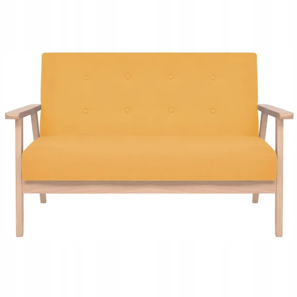 2-osobowa-sofa-tapicerowana-zolta-material-korpusu-drewno