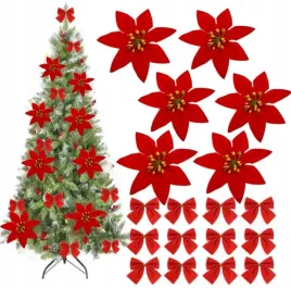 swiateczna-gwiazda-betlejemska-poinsecja-ozdoba-na-choinke-galazka-kokarda