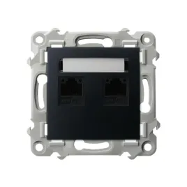 ospel-szafir-czarny-gniazdo-komputerowe-kat-5e-rj-45-gpk-2z-k-m-33
