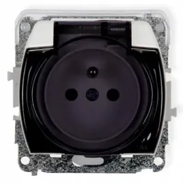 karlik-trend-bialy-gniazdo-pojedyncze-z-uziemieniem-bryzgoszczelne-klapk