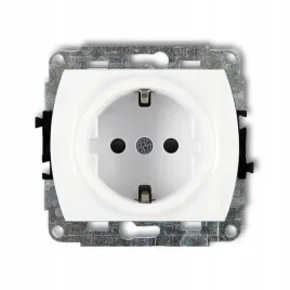 karlik-trend-bialy-gniazdo-pojedyncze-z-uziemieniem-schuko-gp-1s